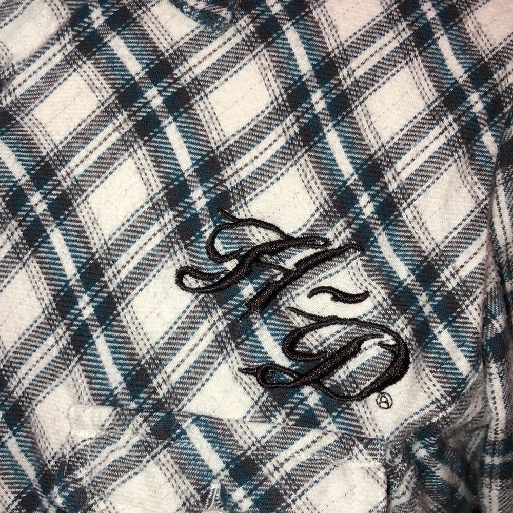 Harley-Davidson Script Embroidered Flannel 🏍🔥 - Picture 8 of 12